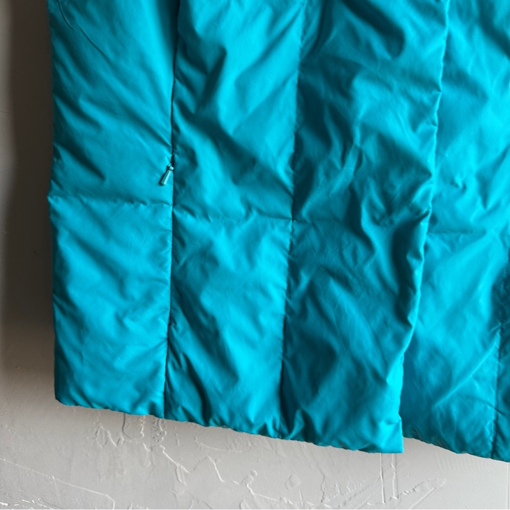 Coldwater Creek Down Puffer Vest Teal Blue Cozy Outdoor Layer Sz M - Picture 5 of 11